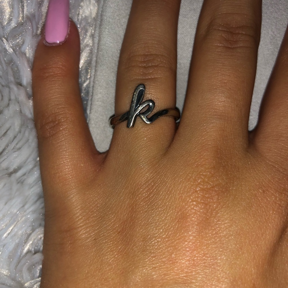 James Avery Initial Script Ring K size 6